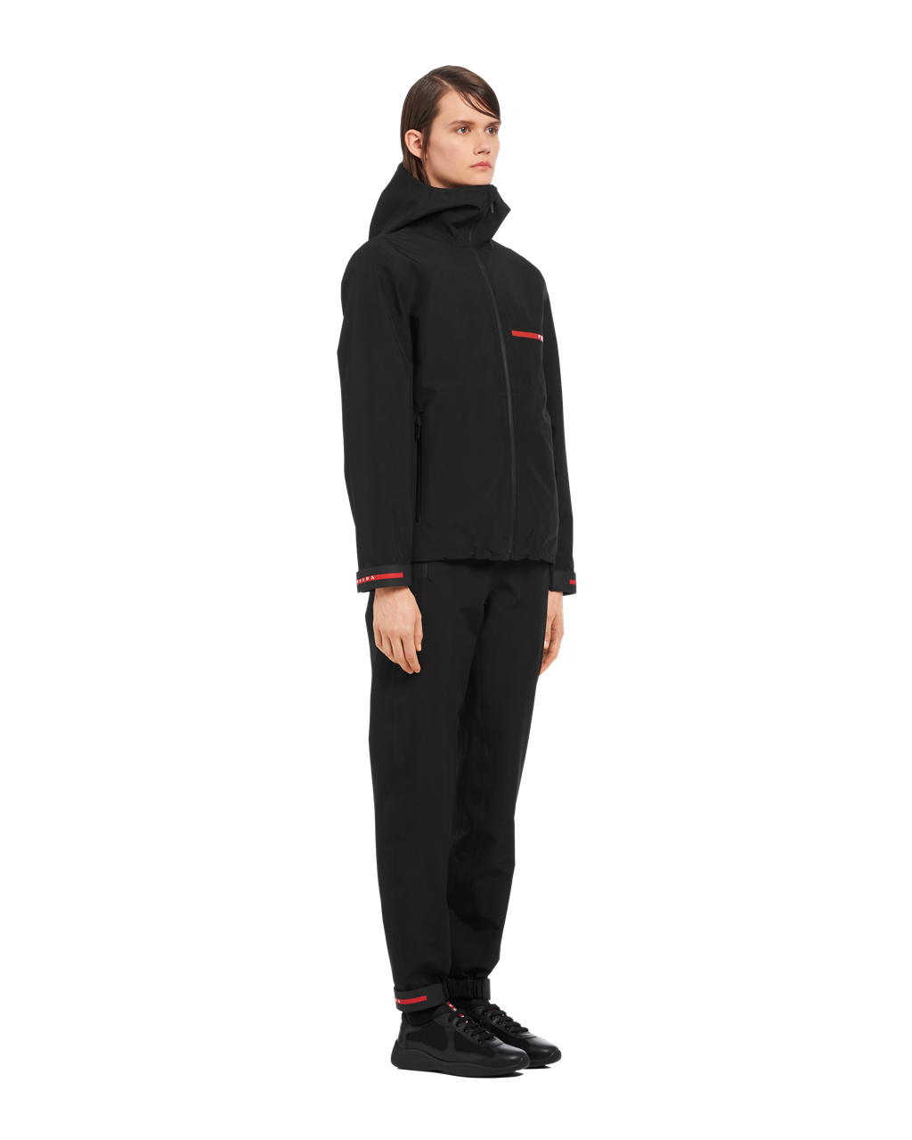 Prada Active Nylon Windbreaker Fekete | DKSFUJ907