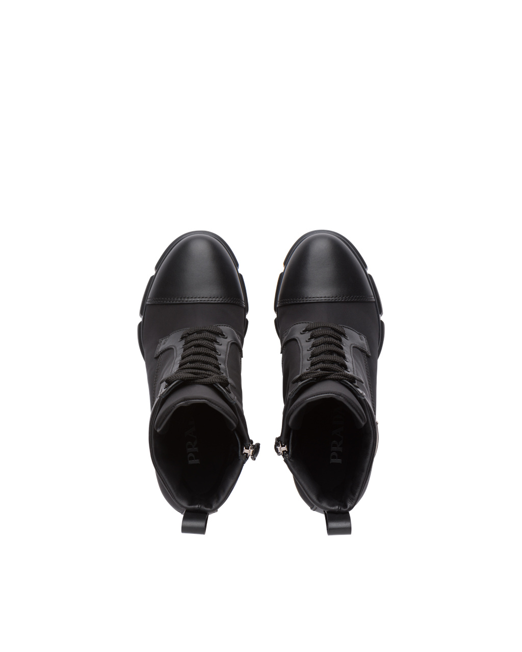 Prada Brushed Bőr And Nylon Booties Fekete | UODJAF057