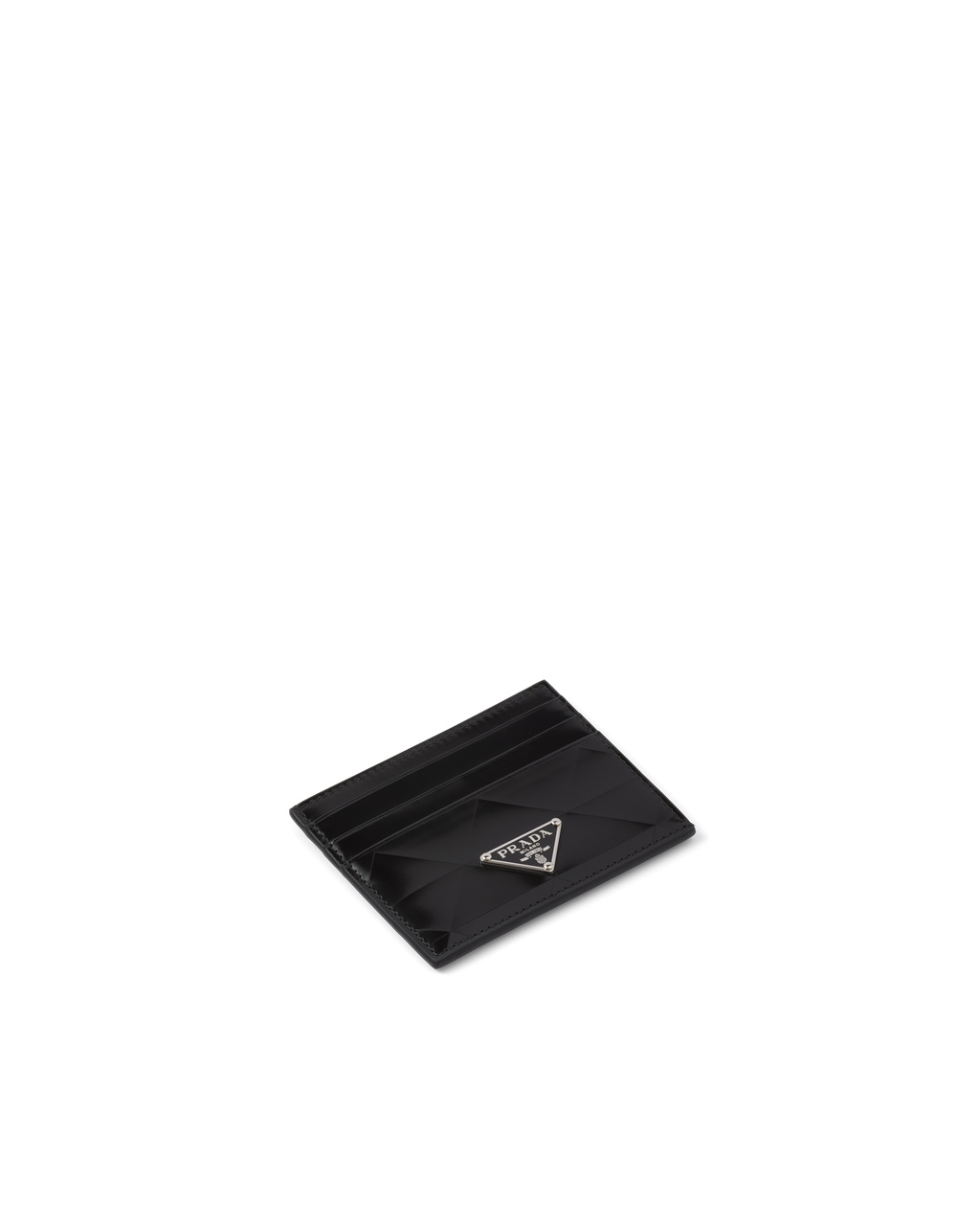 Prada Brushed Bőr Card Holder Fekete | RABJQL056