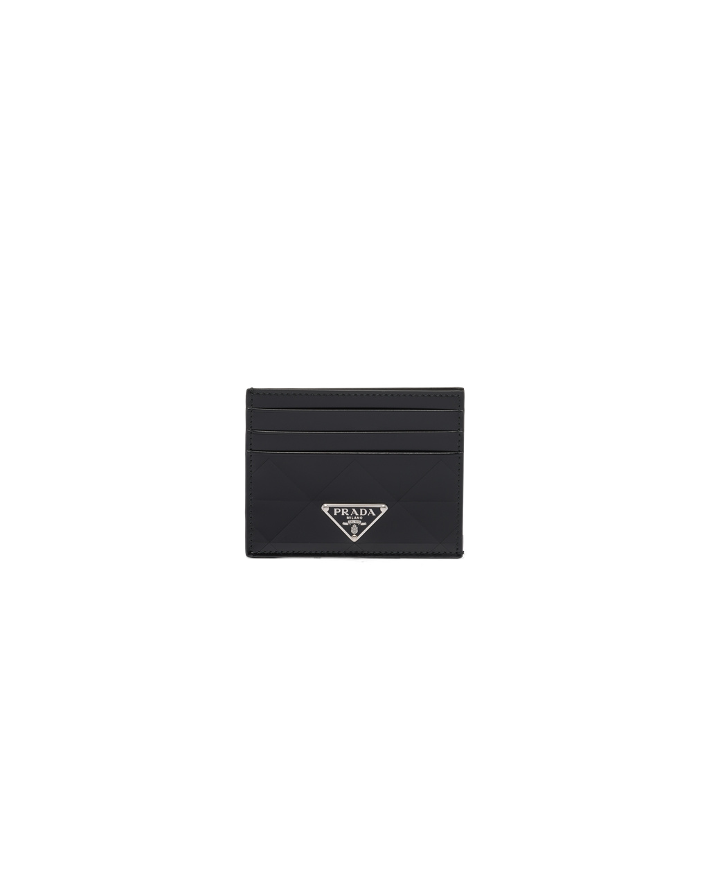 Prada Brushed Bőr Card Holder Fekete | RABJQL056