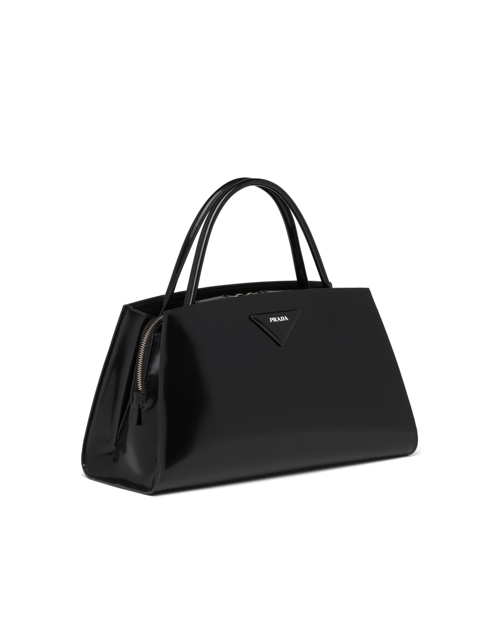 Prada Brushed Bőr Handbag Fekete | JNMIPC268