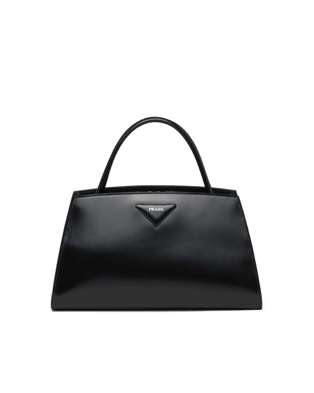 Prada Brushed Bőr Handbag Fekete | JNMIPC268