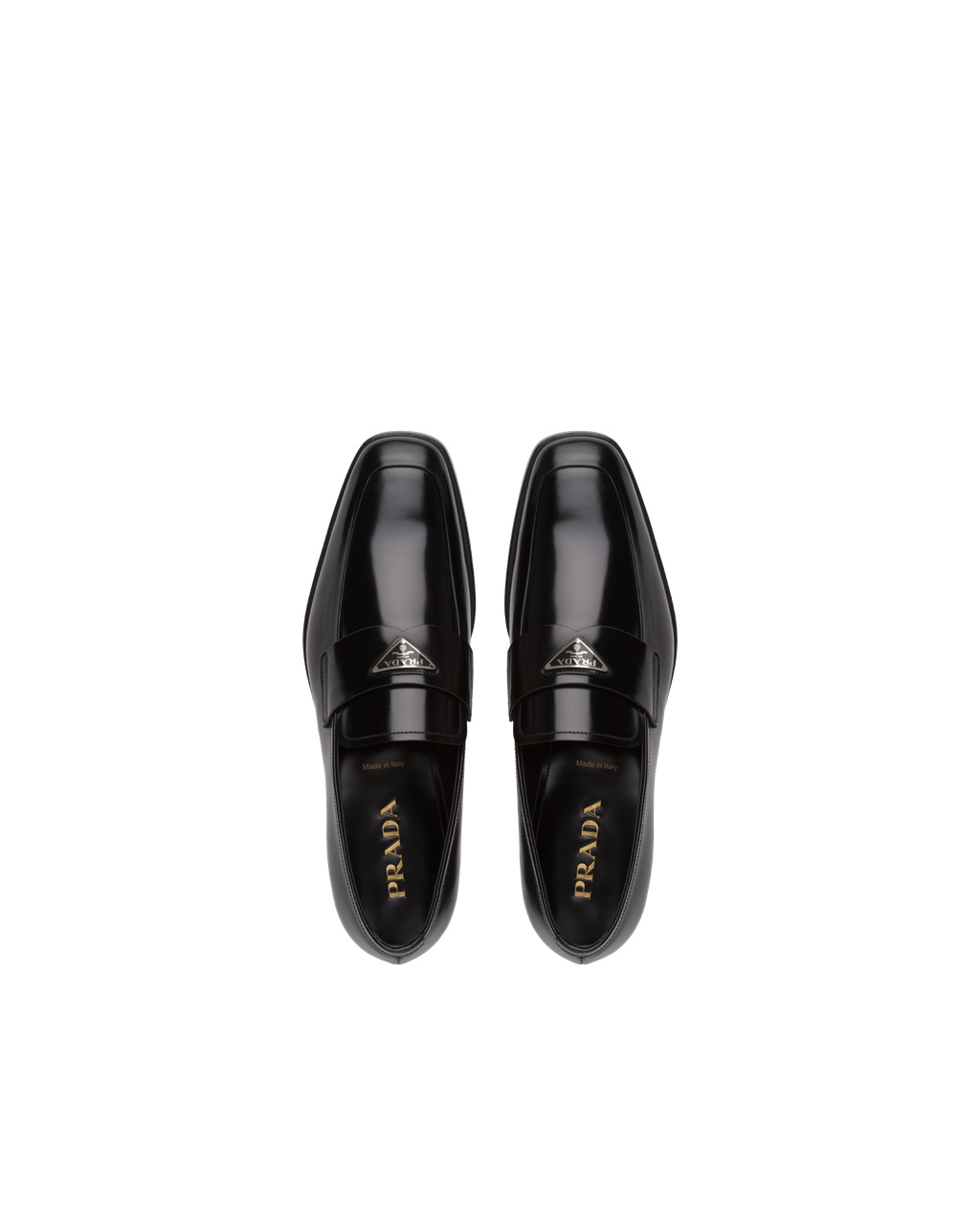 Prada Brushed Bőr Loafers Fekete | HDQUGB089