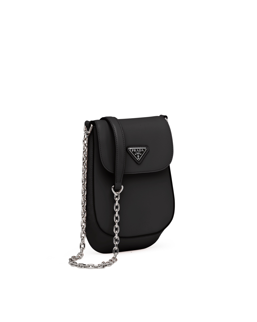 Prada Brushed Bőr Mini-bag Fekete | LVNODF267