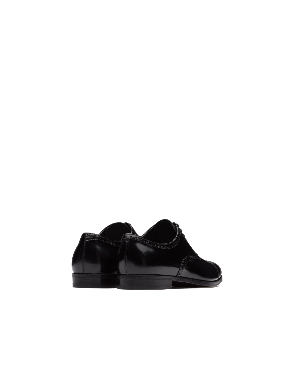 Prada Brushed Bőr Oxford Shoes Fekete | UPDWIC503