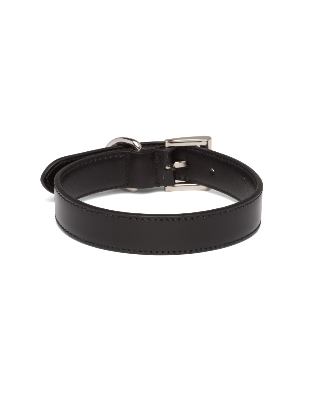 Prada Brushed Bőr Pet Collar Fekete | XMGLIC431