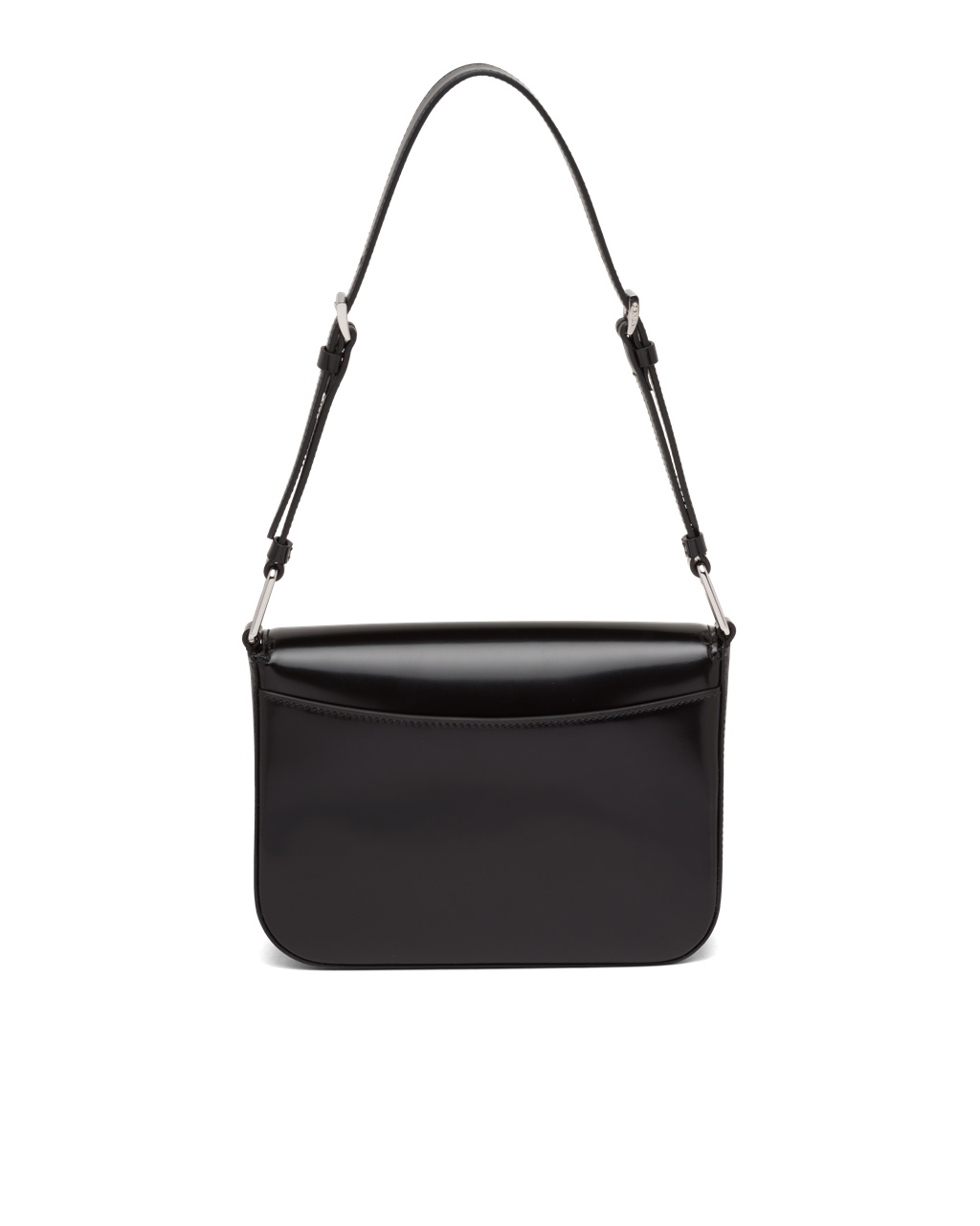 Prada Brushed Bőr Shoulder Bag Fekete | NEQAZW124