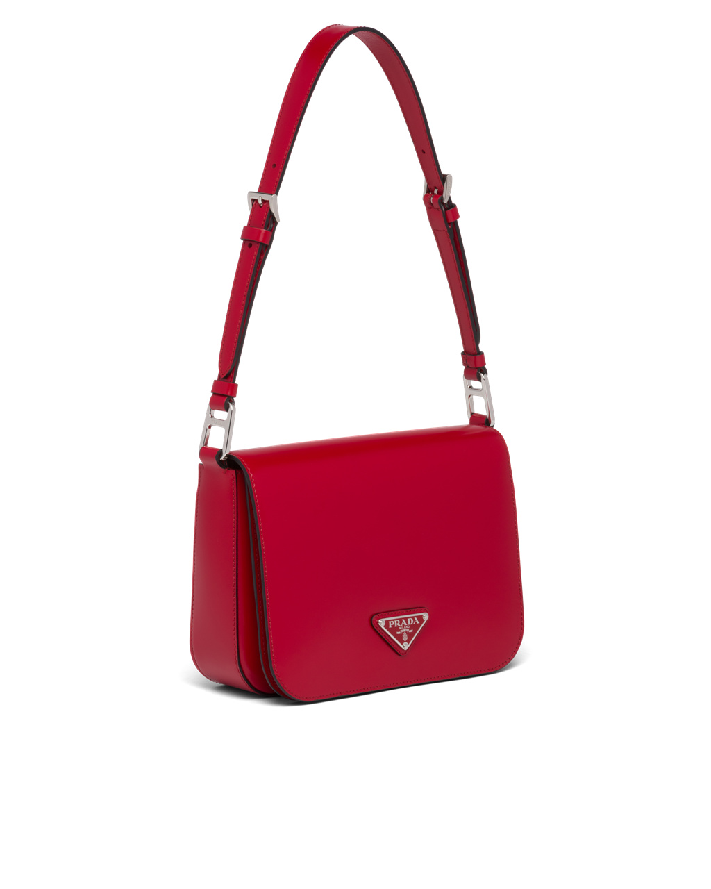 Prada Brushed Bőr Shoulder Bag Scarlet | MVAPHQ390