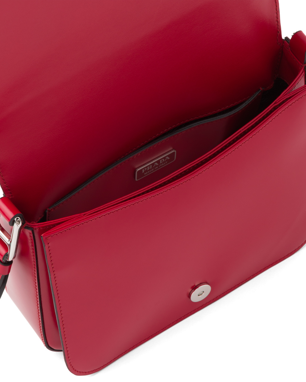 Prada Brushed Bőr Shoulder Bag Scarlet | MVAPHQ390