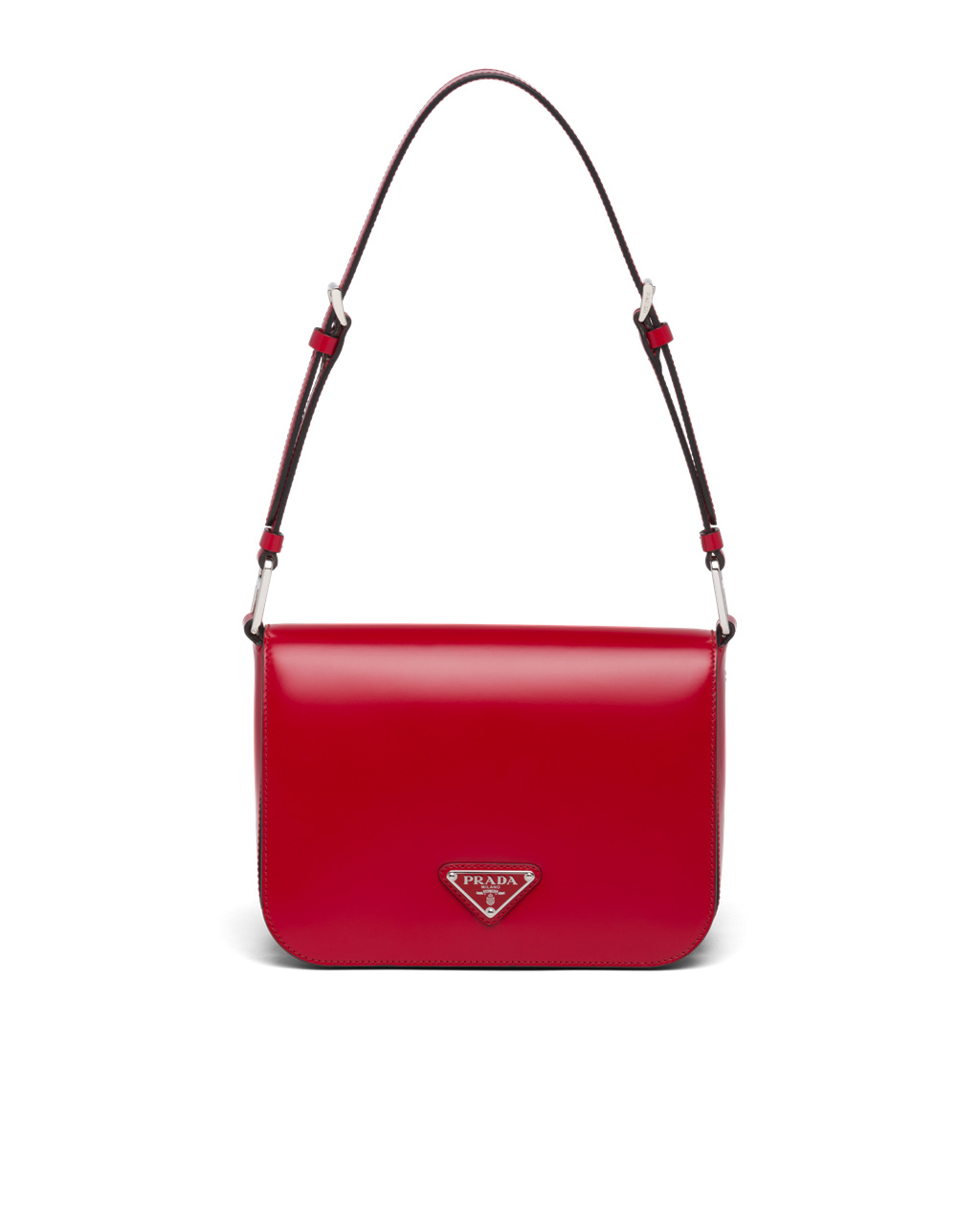 Prada Brushed Bőr Shoulder Bag Scarlet | MVAPHQ390