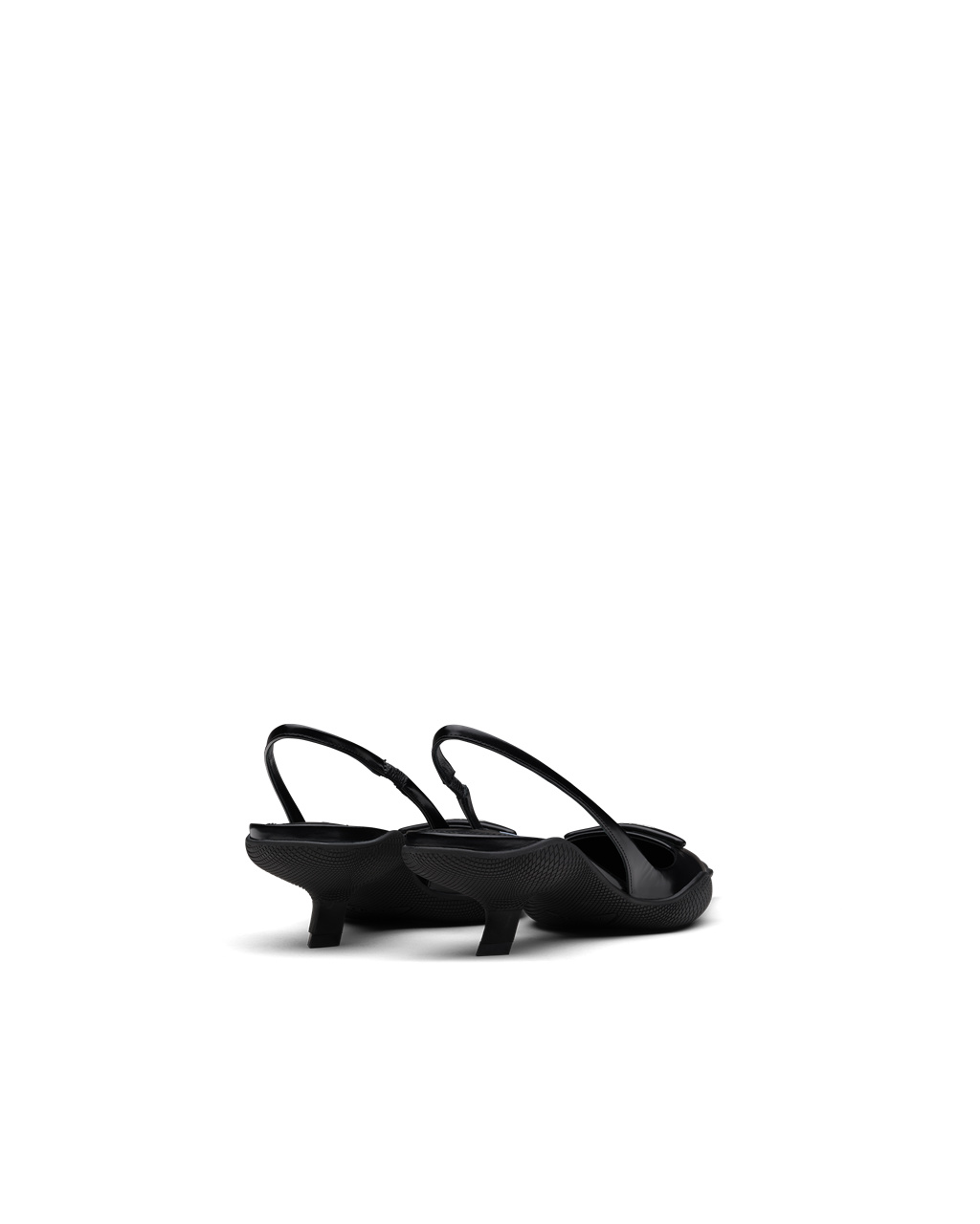 Prada Brushed Bőr Slingback Pumps Fekete | ARKBWD517