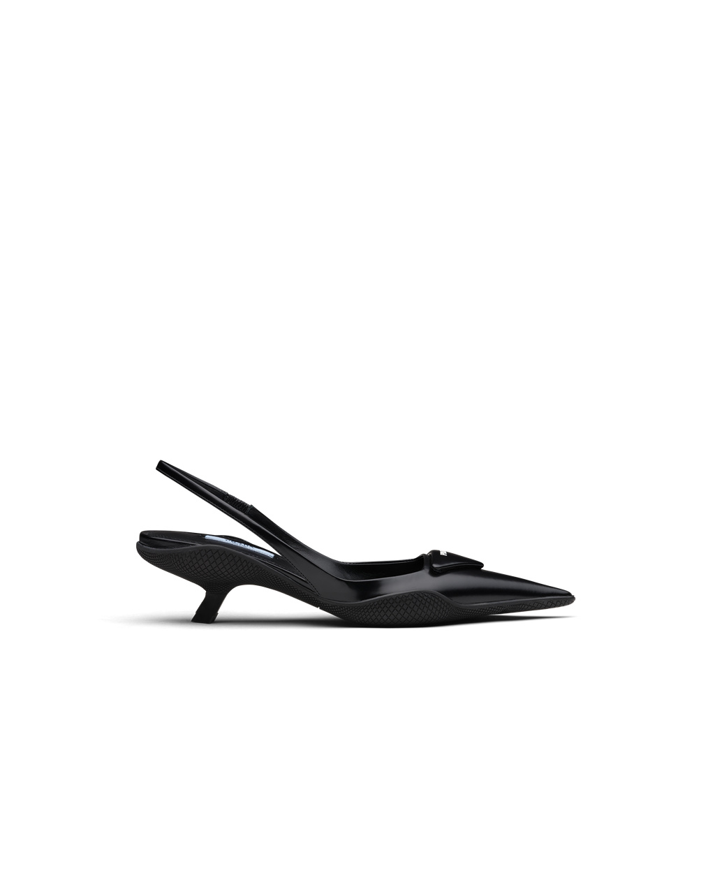 Prada Brushed Bőr Slingback Pumps Fekete | ARKBWD517