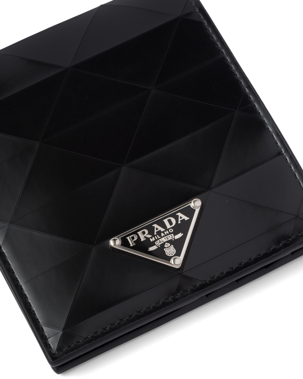 Prada Brushed Bőr Wallet Fekete | BZKMNE027