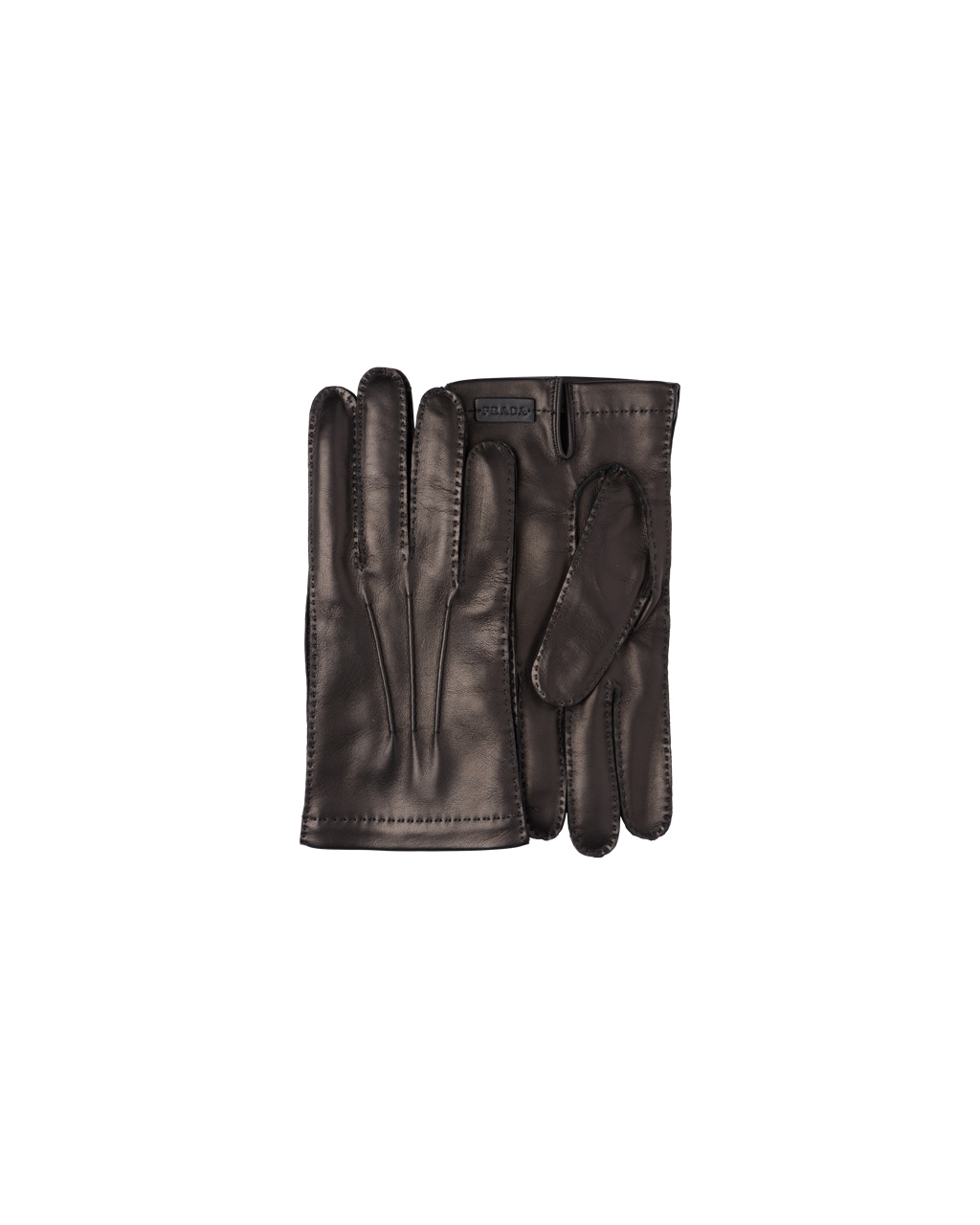 Prada Bőr And Cashmere Gloves Fekete | UIXDBY946