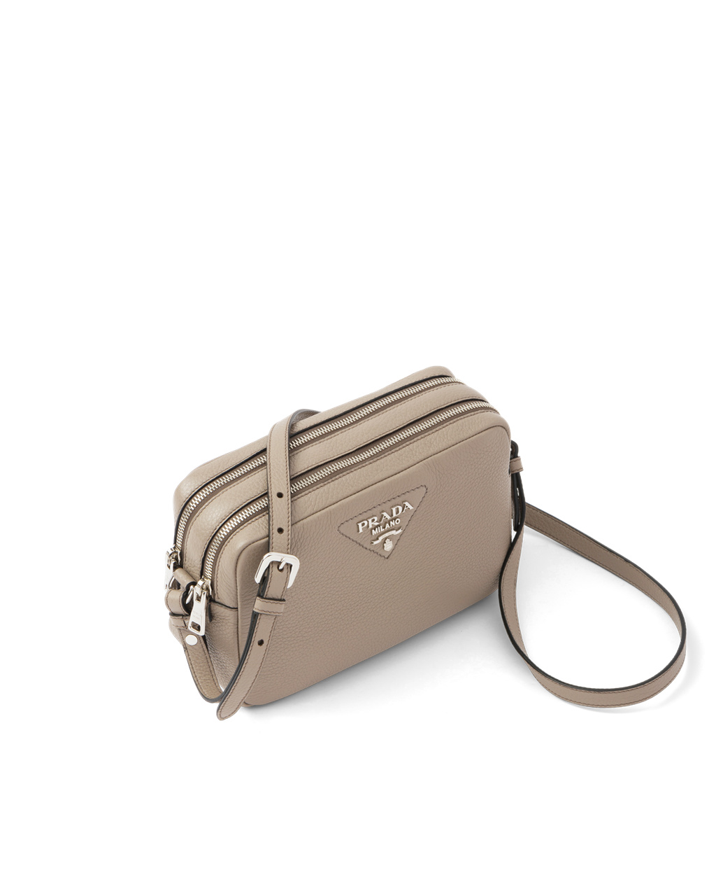 Prada Bőr Bag With Shoulder Pántos Clay Gray | NPAXSD642