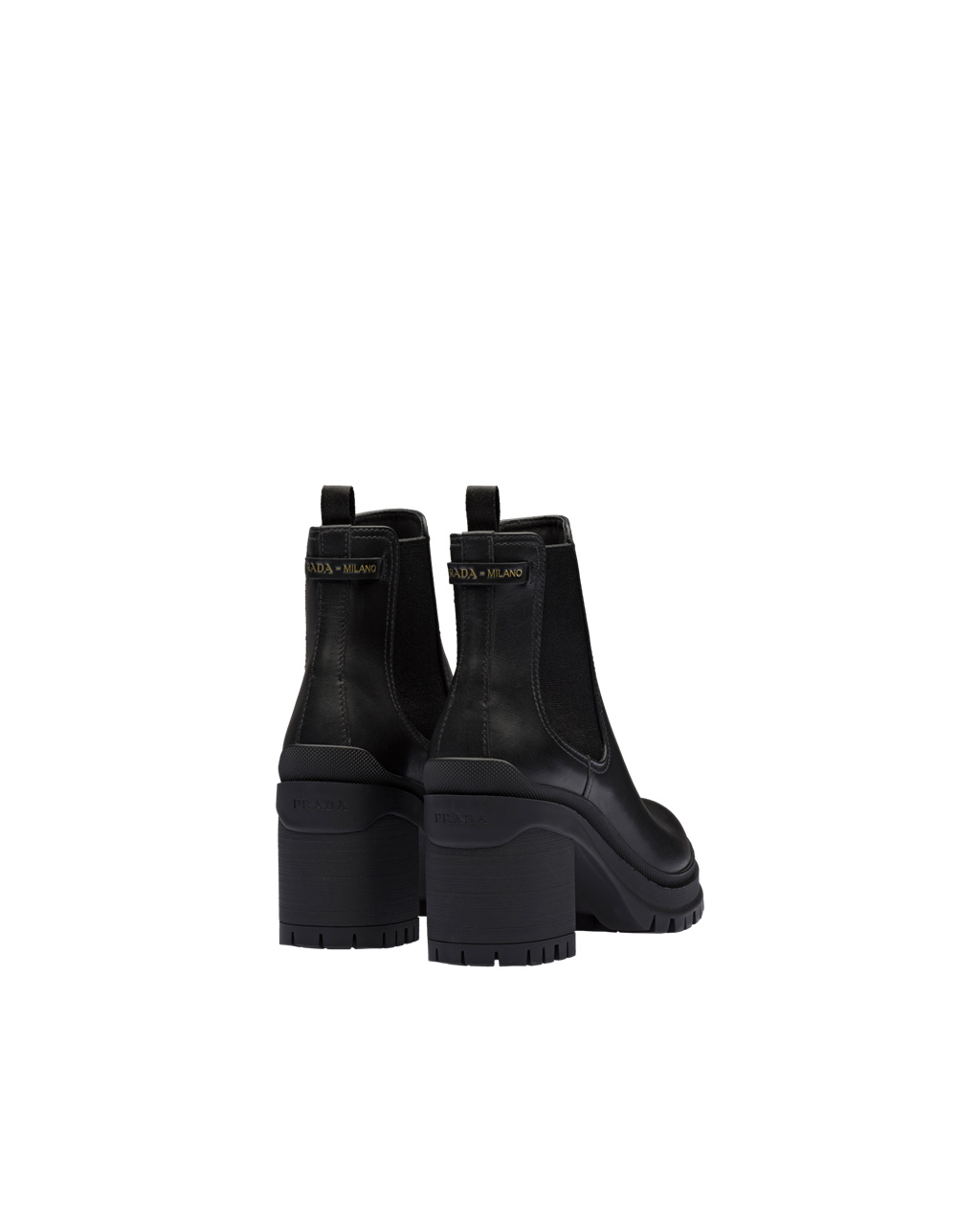 Prada Bőr Booties Fekete | MLKQZC978