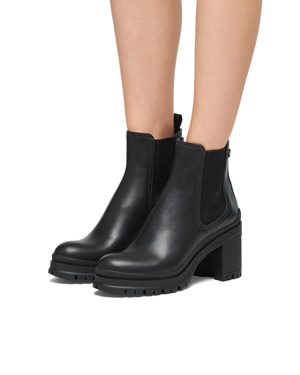 Prada Bőr Booties Fekete | MLKQZC978