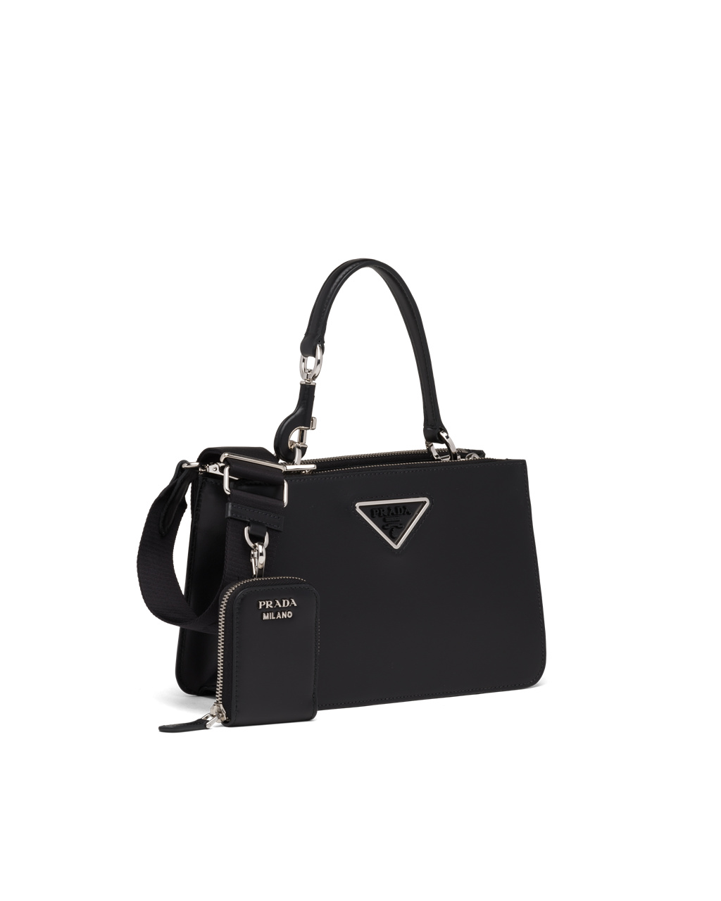 Prada Bőr Handbag Fekete | XVRWDC892