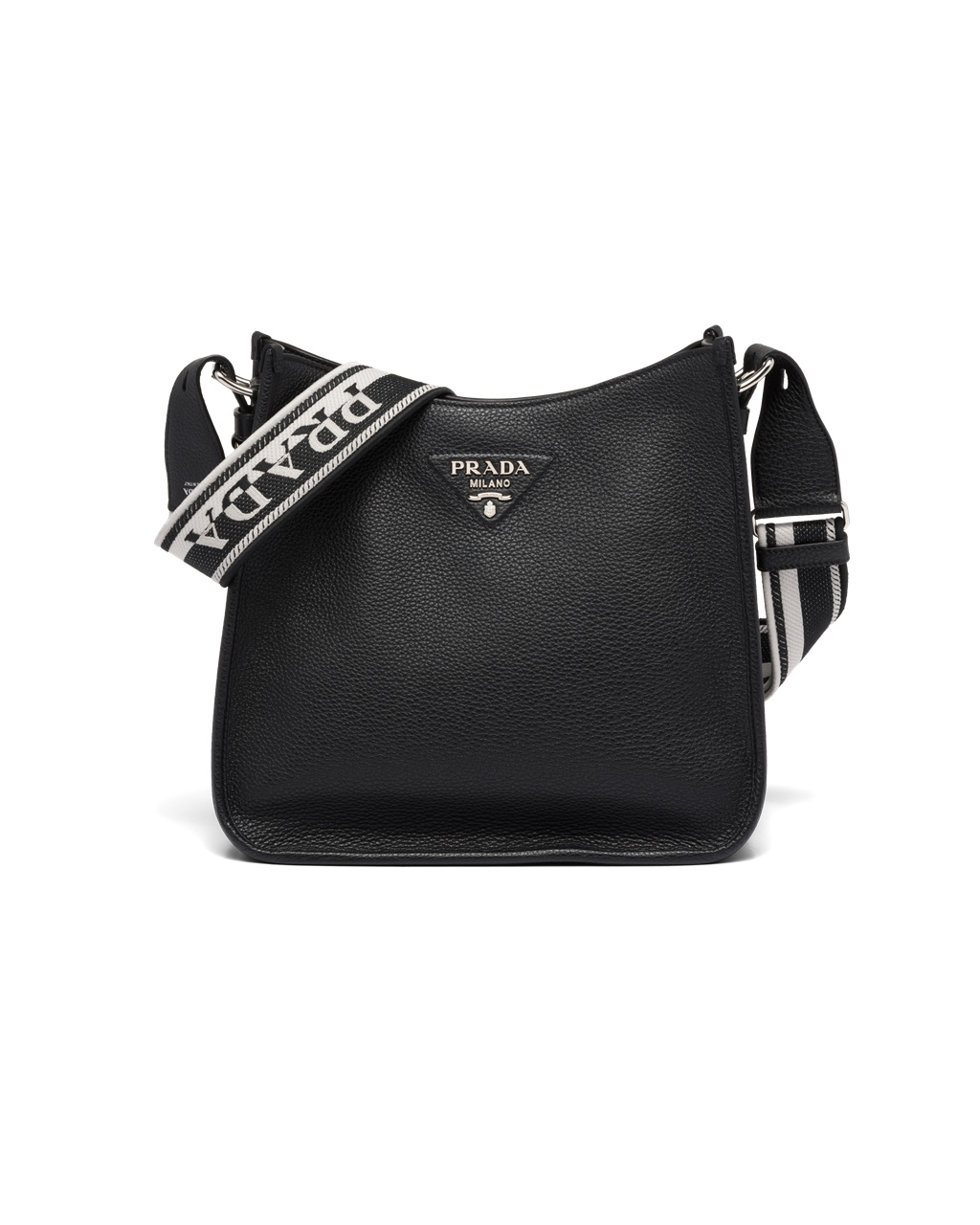 Prada Bőr Hobo Bag Fekete | GQYWCF780