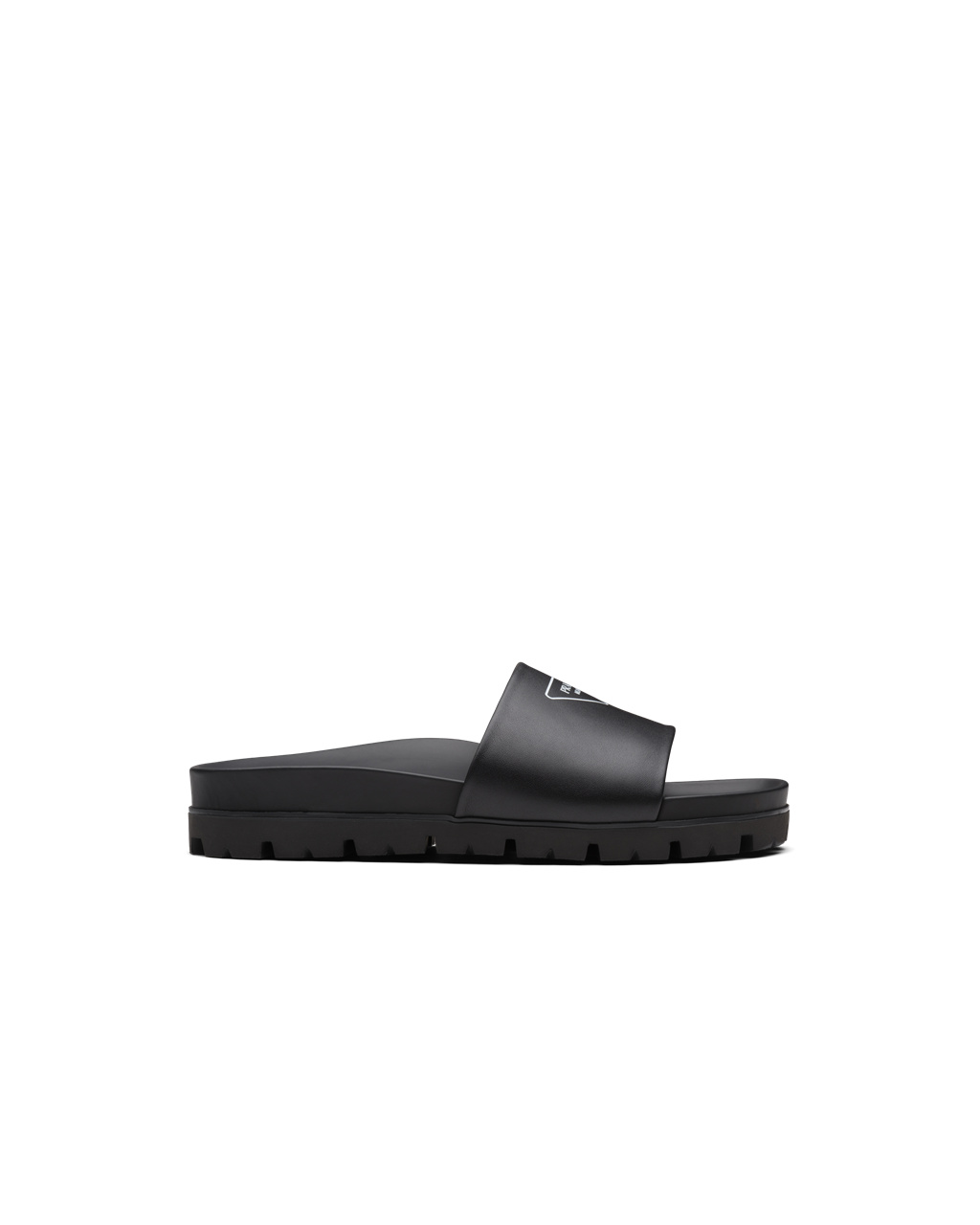 Prada Bőr Papucs Sandals Fekete | CURZFN790