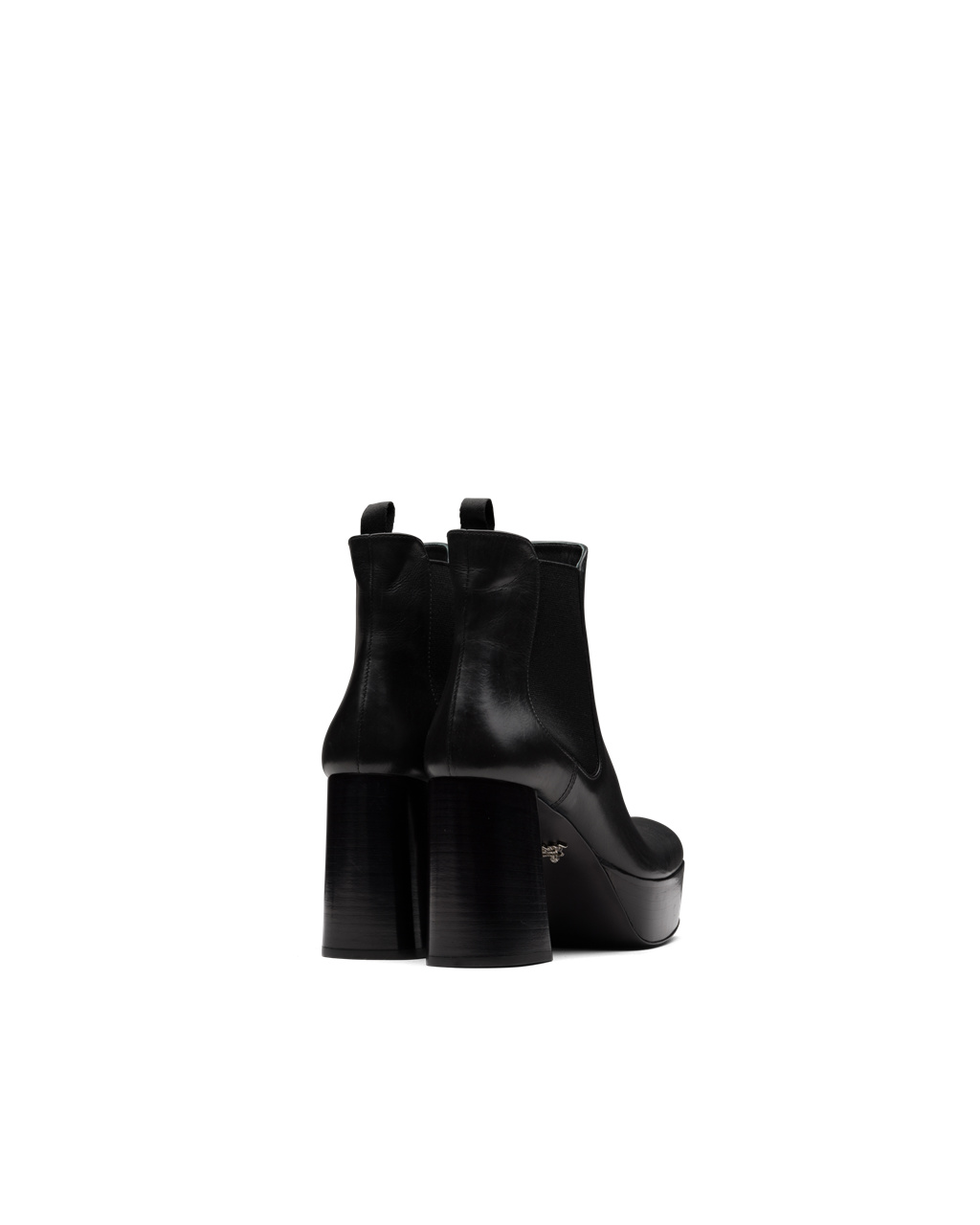 Prada Bőr Platform Booties Fekete | IDSMWF564