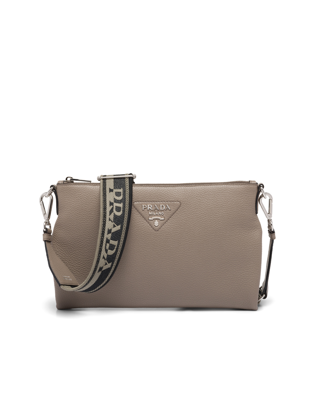 Prada Bőr Shoulder Bag Clay Gray | CEUSMT436