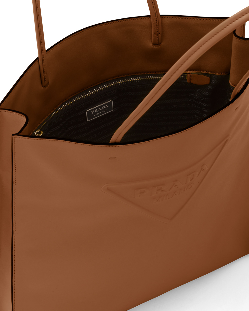 Prada Bőr Tote Bag Cognac | POXIKL240