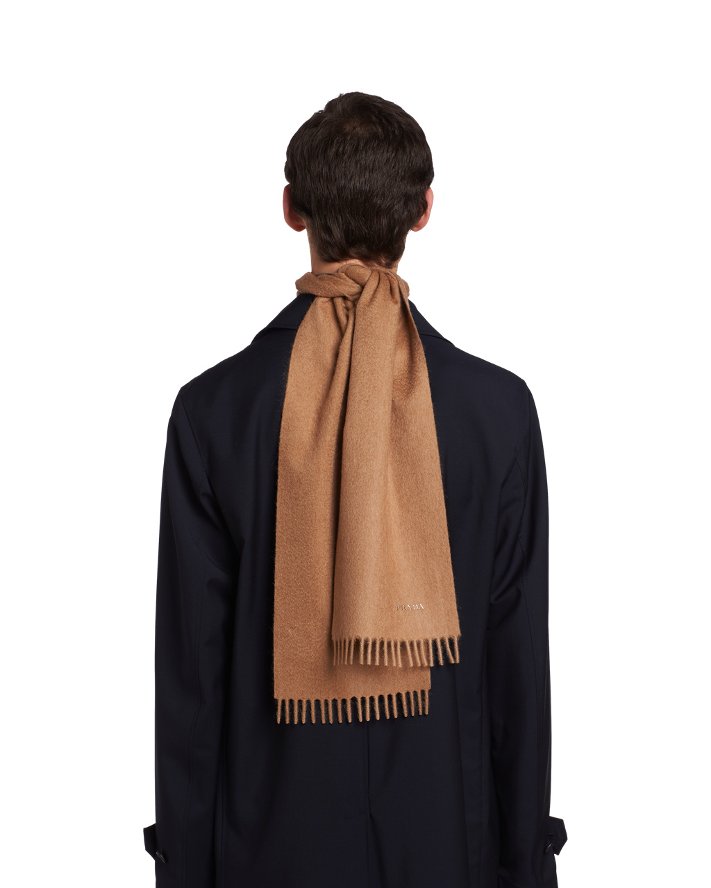 Prada Camel Hair Scarf Barna | XZPTWN412