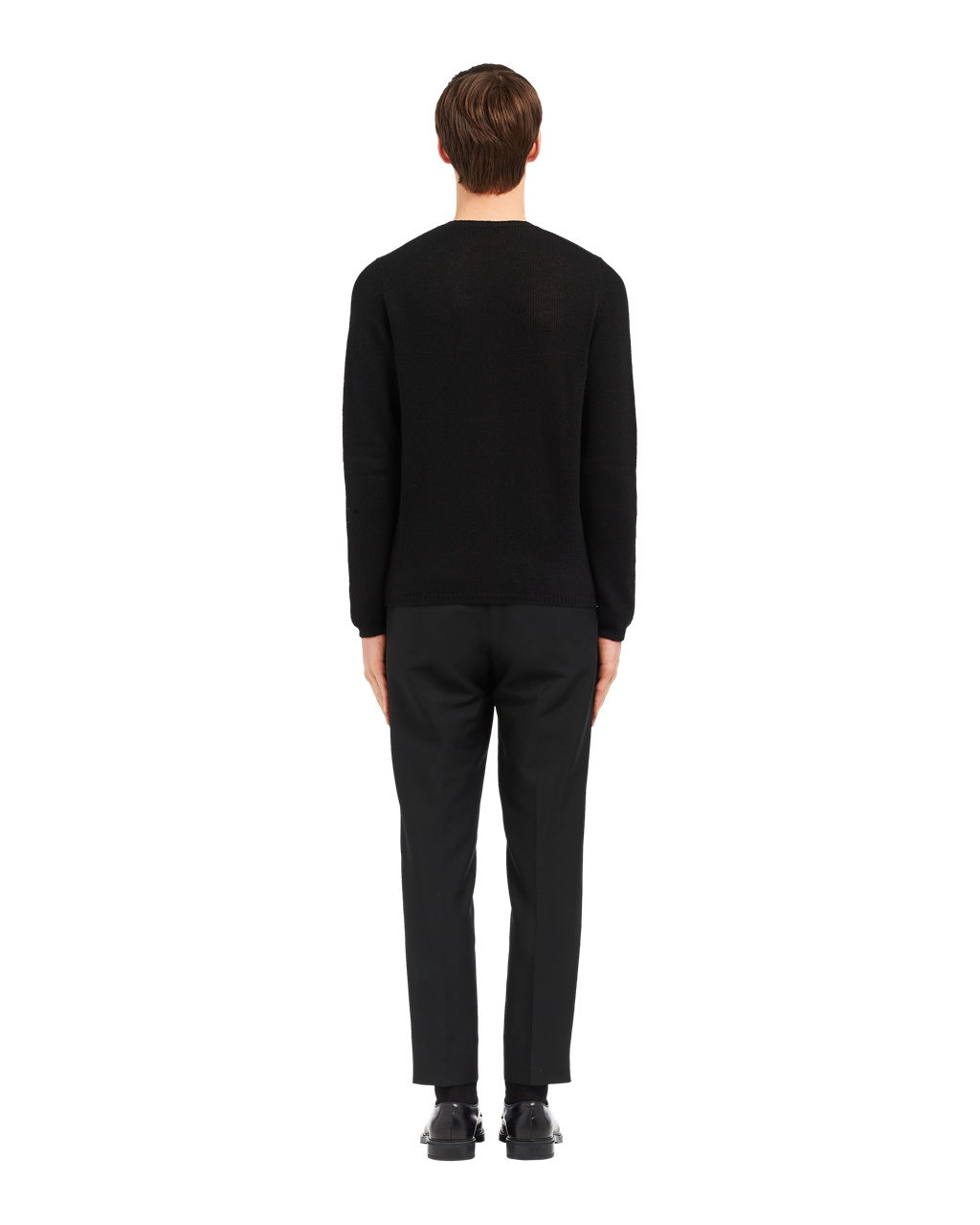 Prada Cashmere Crew-neck Pulóver Fekete | QCJBML935