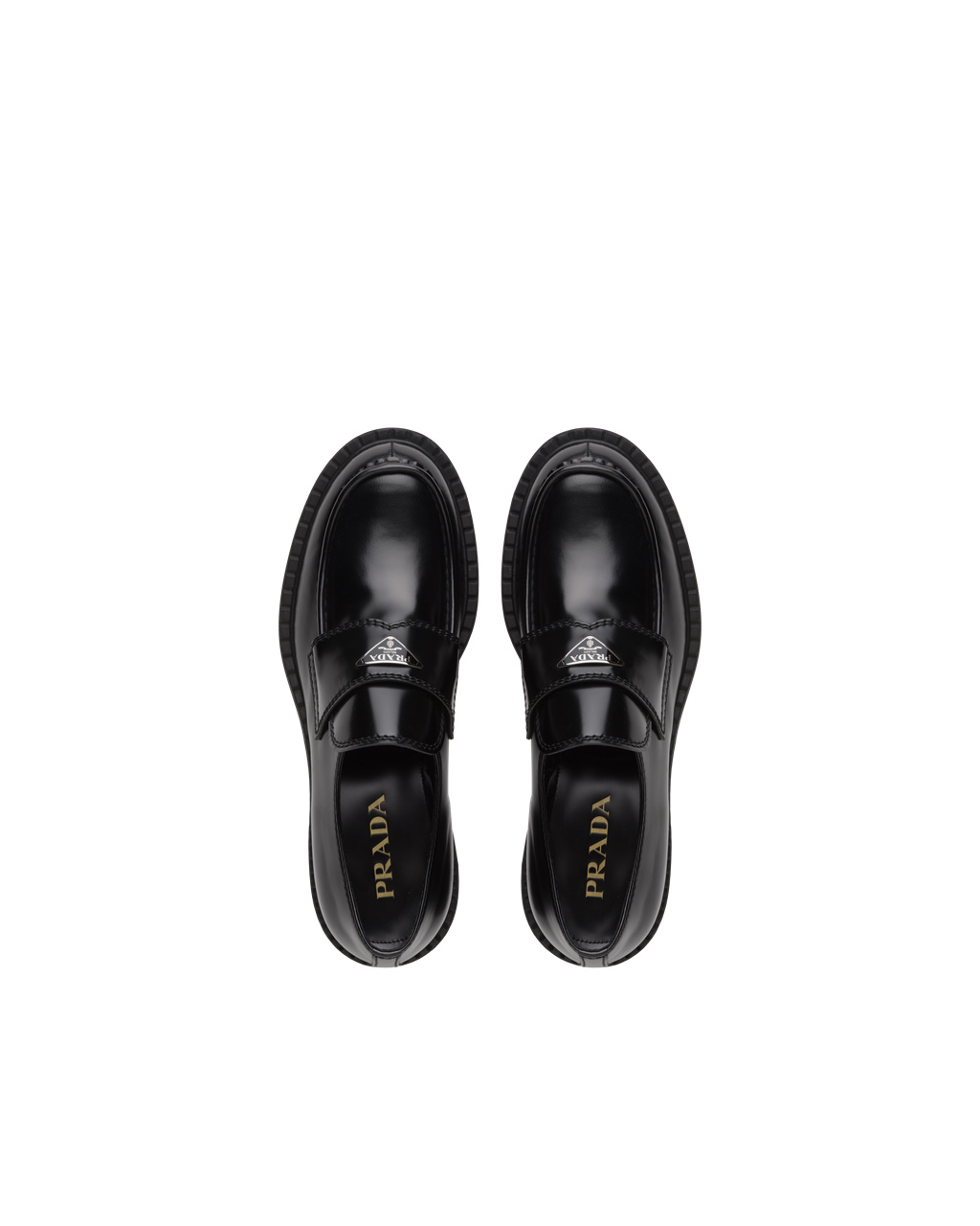 Prada Chocolate Brushed Bőr Loafers Fekete | IFXOHC723