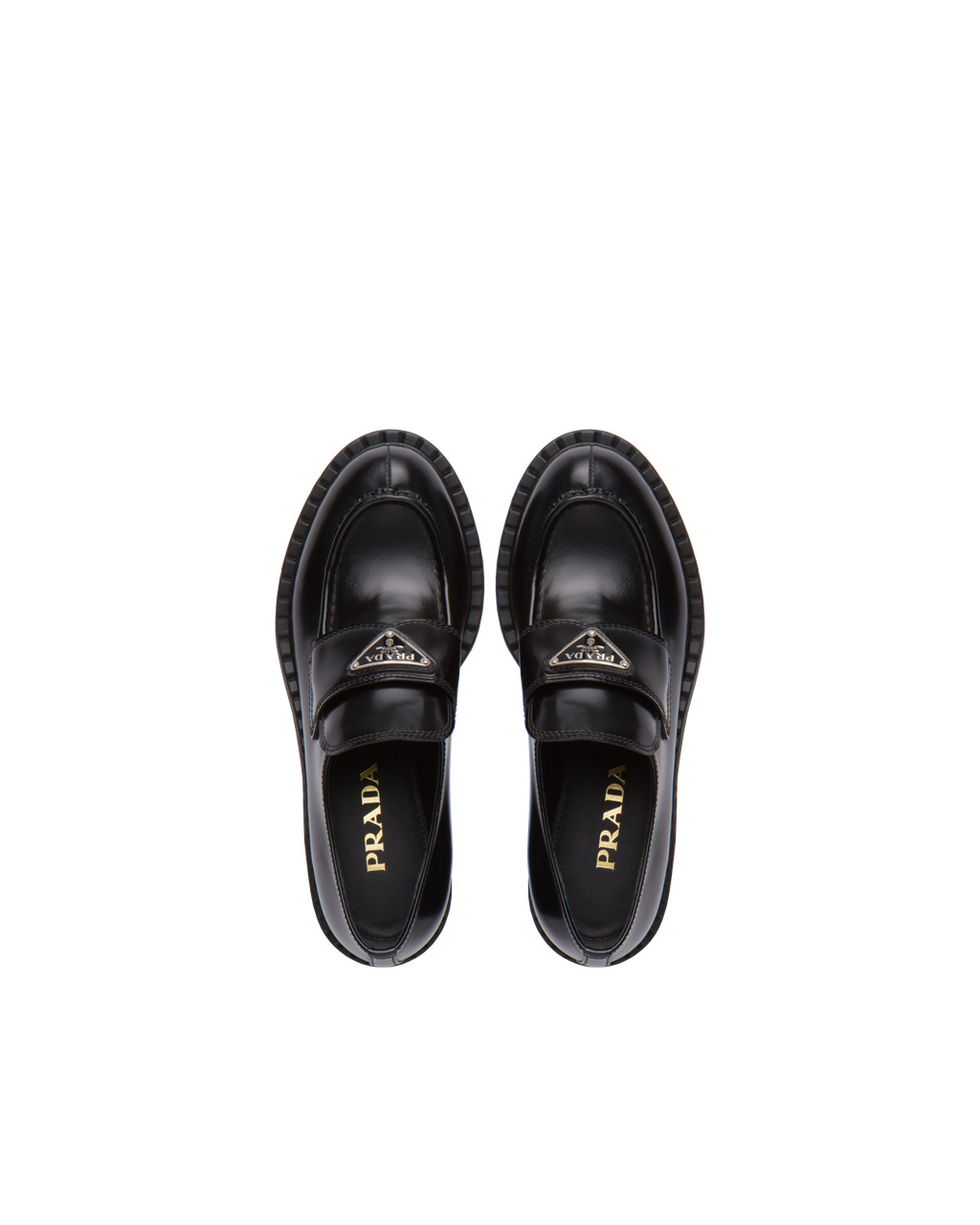 Prada Chocolate Brushed Bőr Loafers Fekete | WILECP531