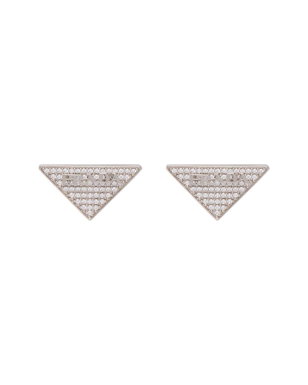 Prada Crystal Logo Jewels Zirconia Earrings Crystal | SHAQMK864