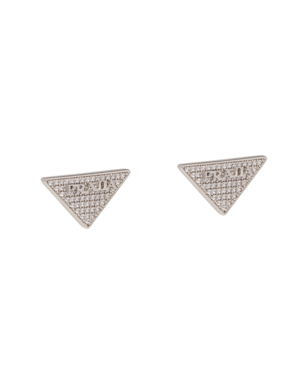 Prada Crystal Logo Jewels Zirconia Earrings Crystal | SHAQMK864