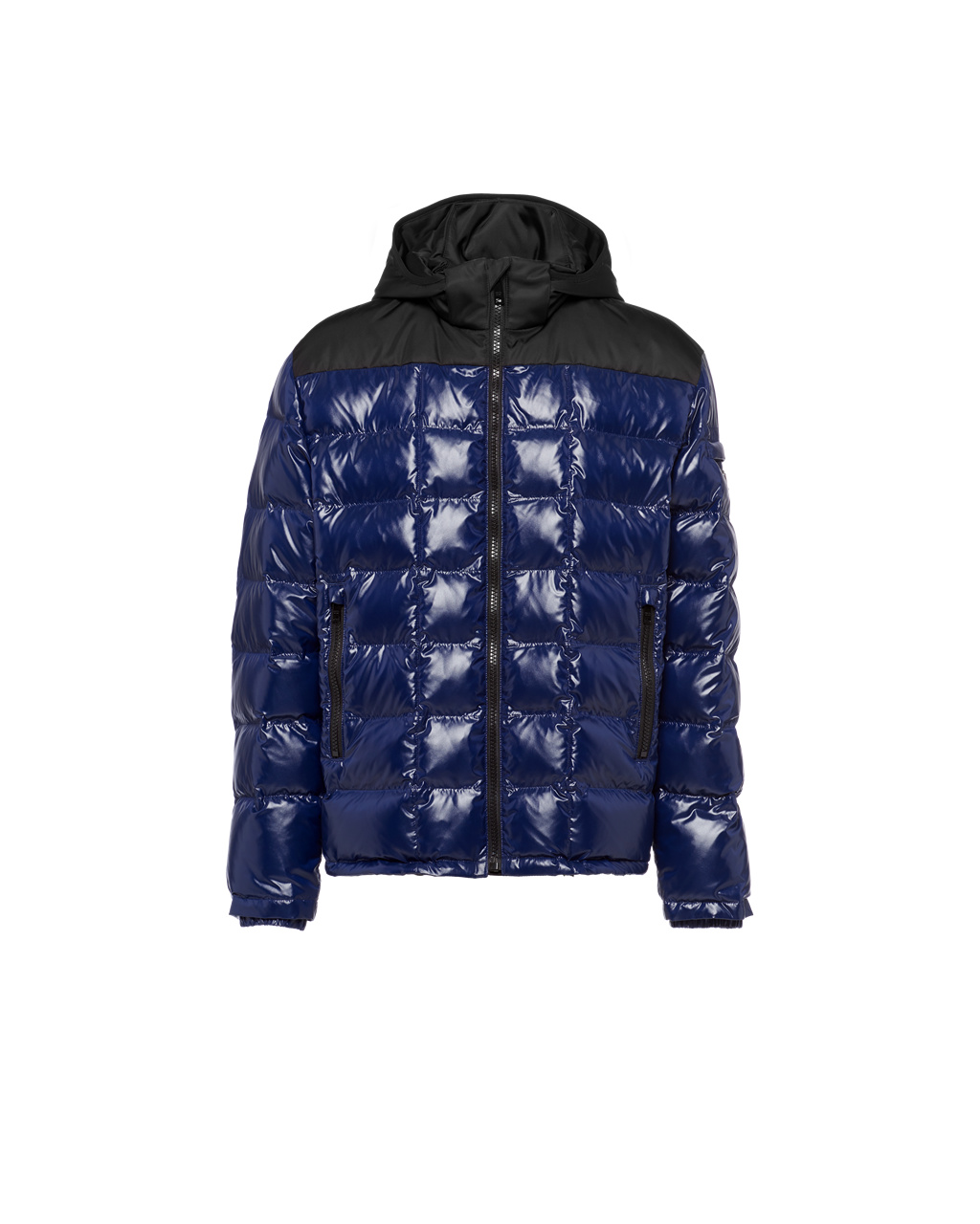 Prada Csuklyás Nylon Down Jacket Kék | LCFWER249