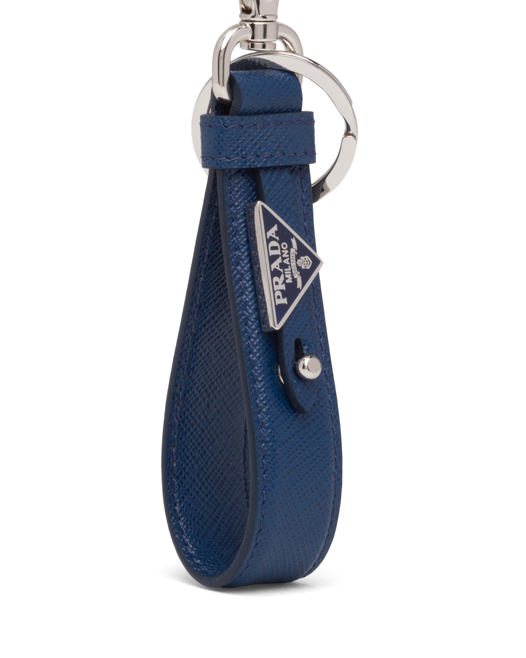 Prada Customized Saffiano Bőr Keychain Bluette | VZWKGY617