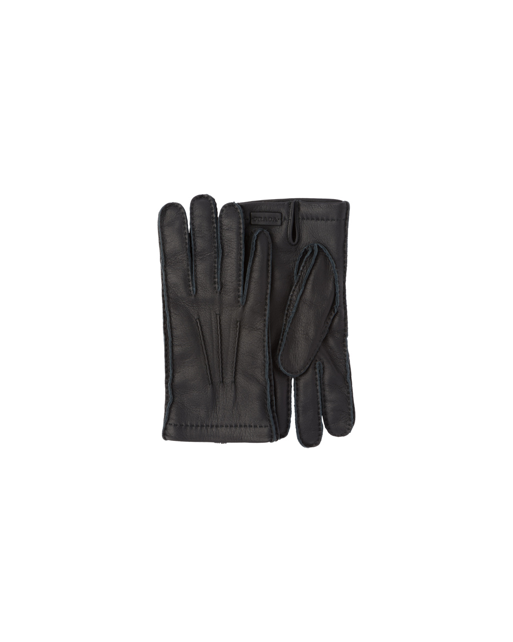 Prada Deer Bőr Gloves Fekete | WXJDGR562