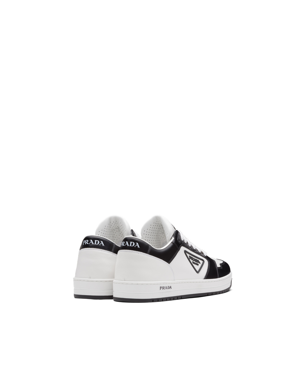 Prada District Bőr Sneakers Fehér Fekete | IXNLTQ163