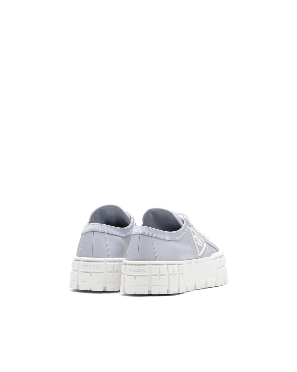 Prada Double Wheel Nylon Gabardine Sneakers Kék | NQUCHL063