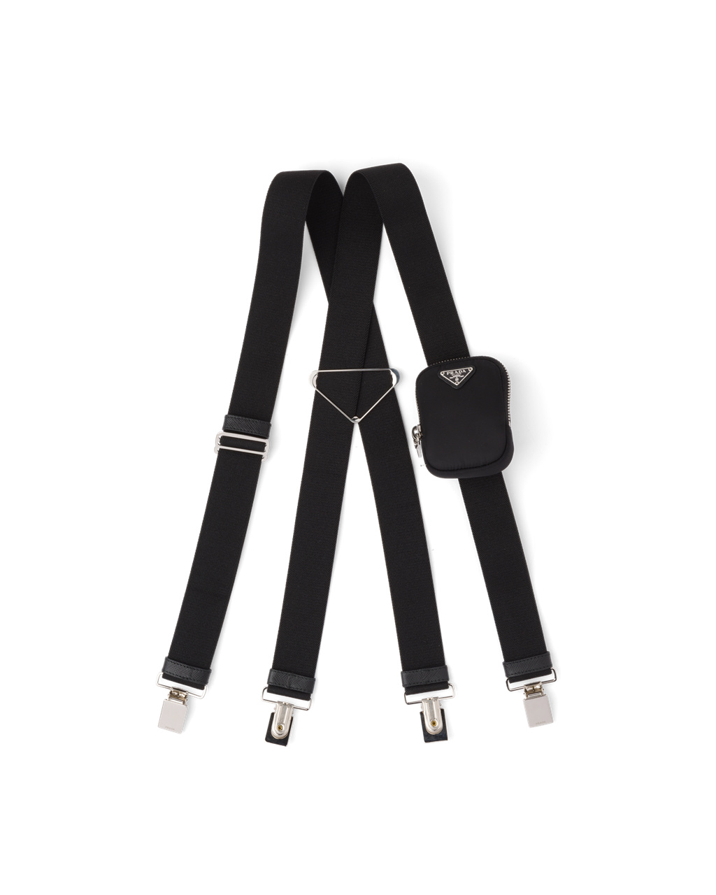 Prada Elasticized Suspenders Fekete | MRZGJO746