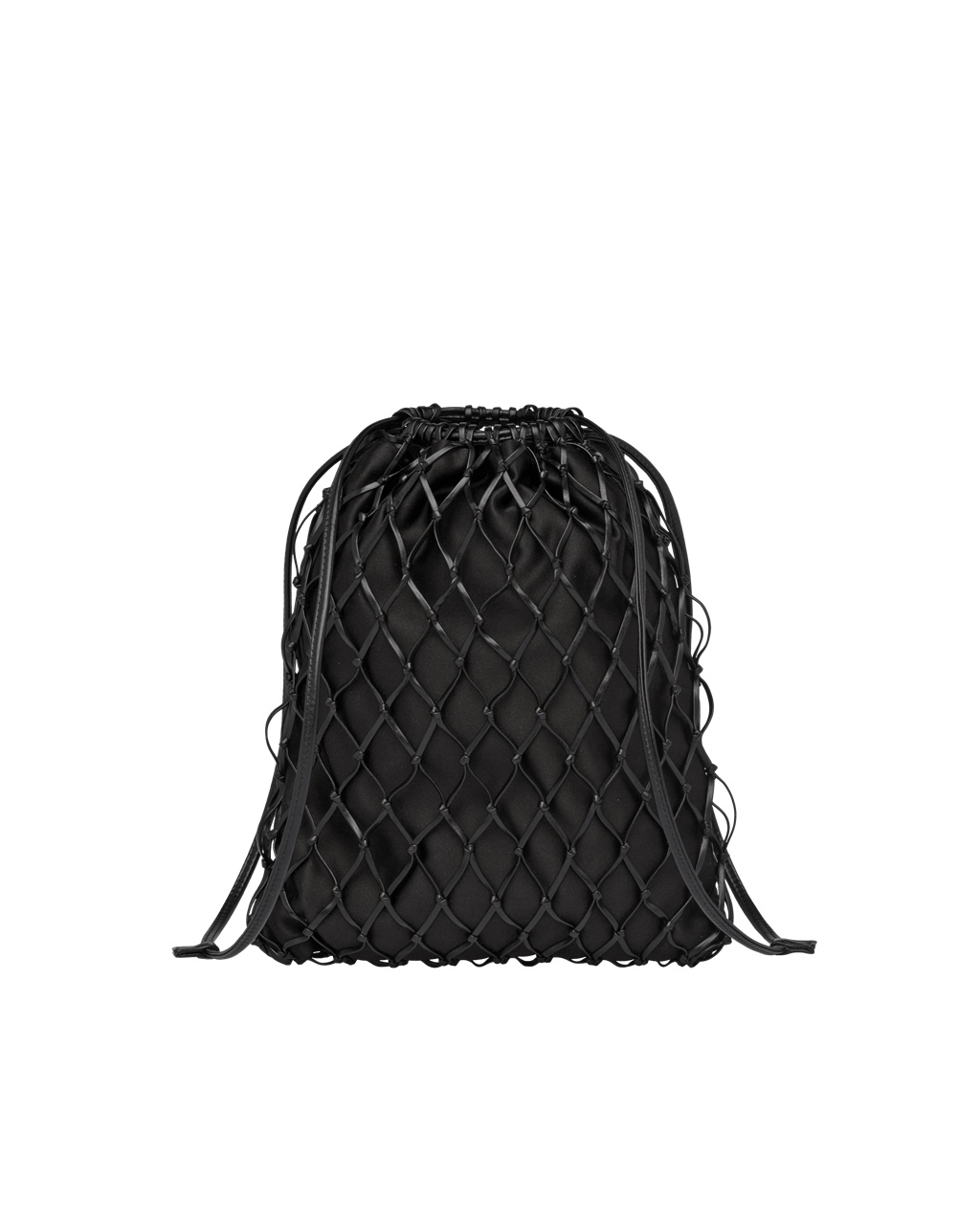 Prada Fabric Mesh Bag Fekete | IVCAUO491