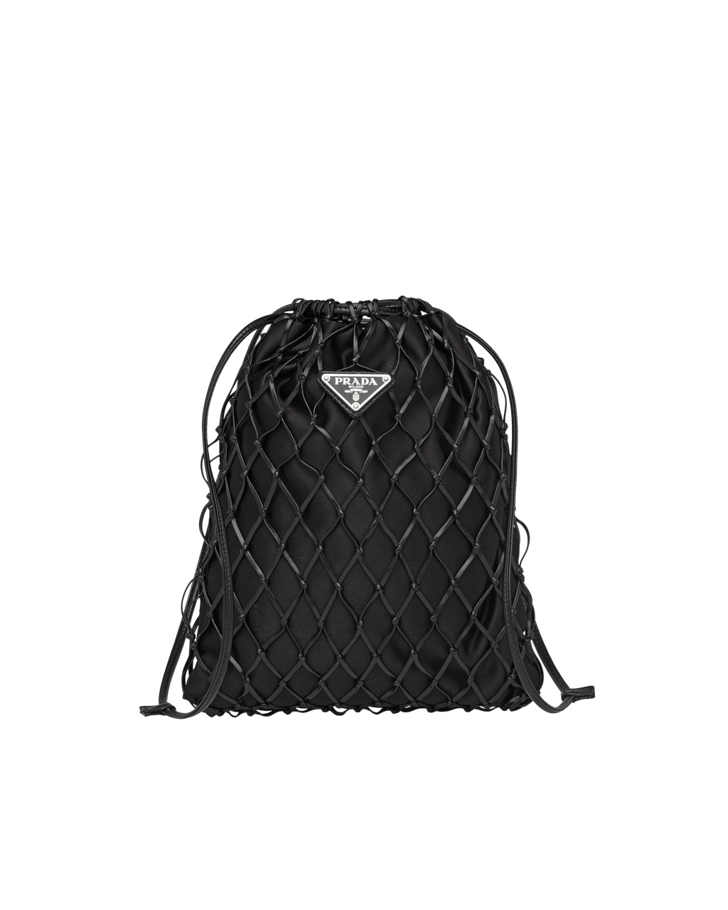 Prada Fabric Mesh Bag Fekete | IVCAUO491