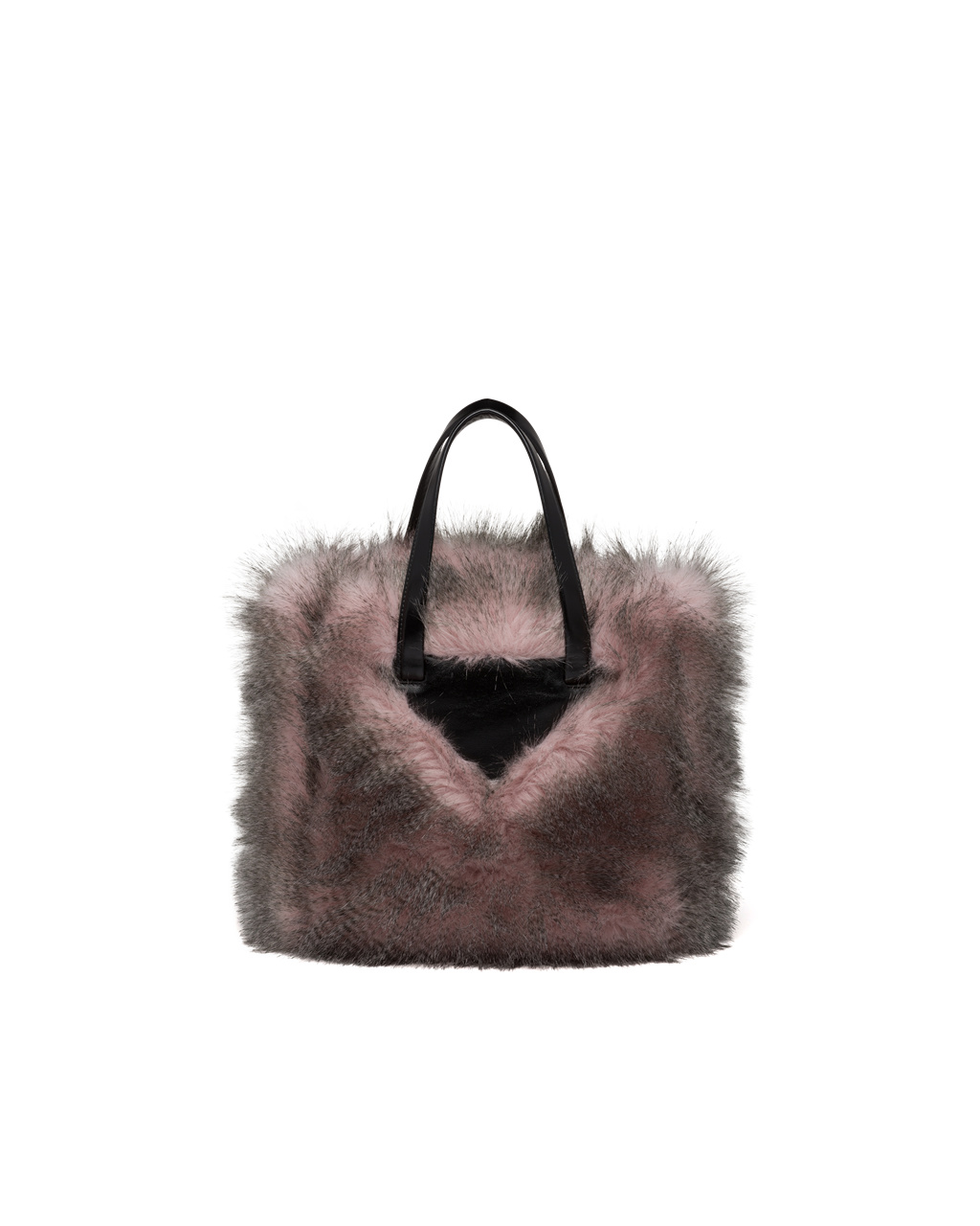 Prada Faux Fur Fabric Tote Bag Fehér Fekete | WHPZBO046