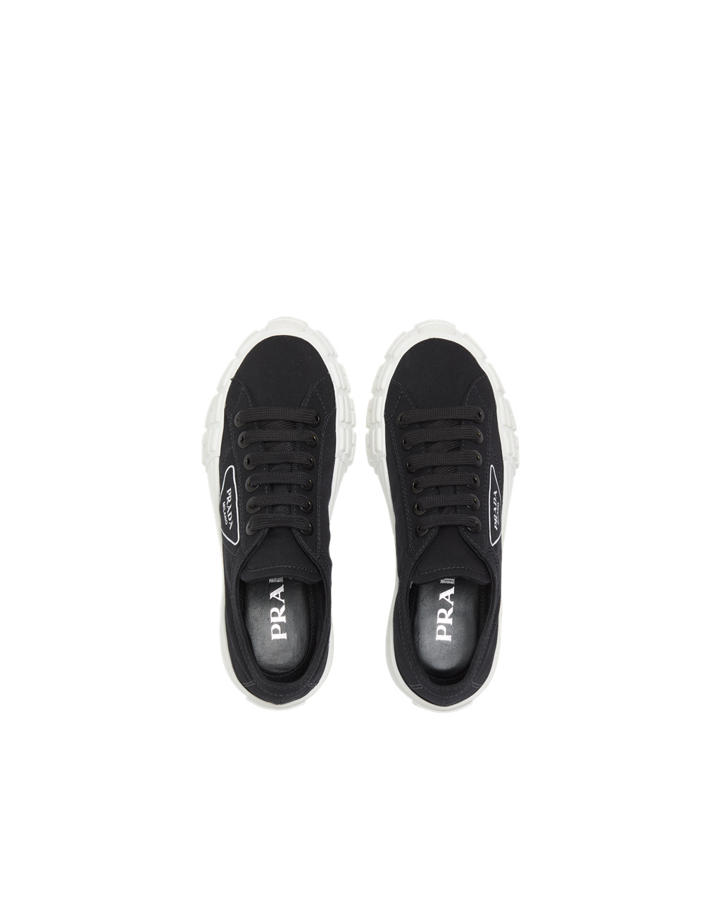 Prada Gabardine Fabric Sneakers Fekete | CQKOAX357