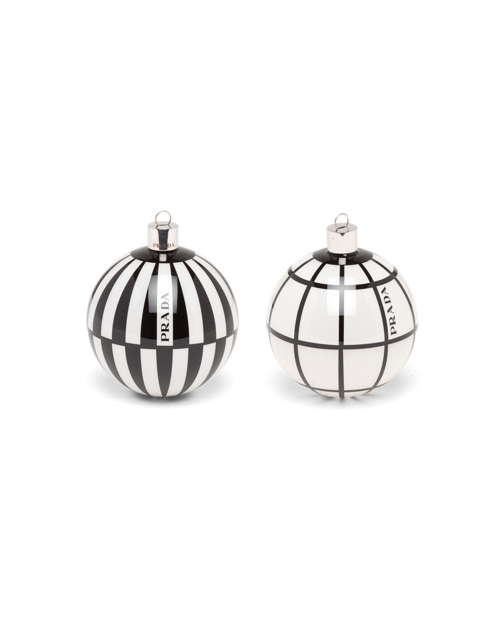 Prada Glass Christmas Ornament Set Fehér Fekete | IZTRWA267