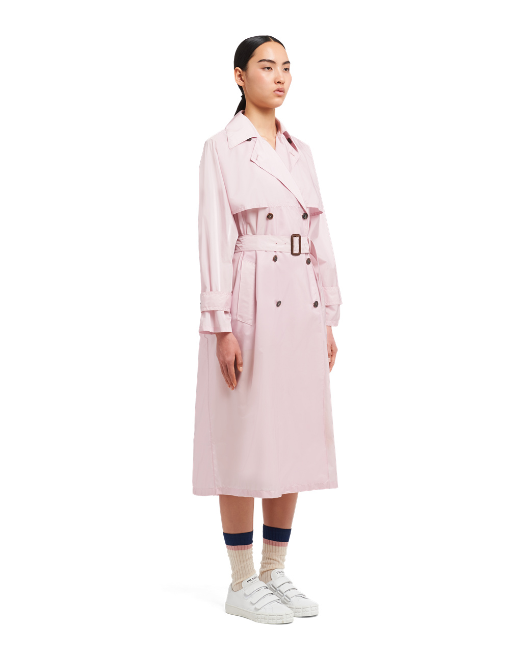 Prada Könnyű Nylon Trench Coat Opaline | HAJXUW427