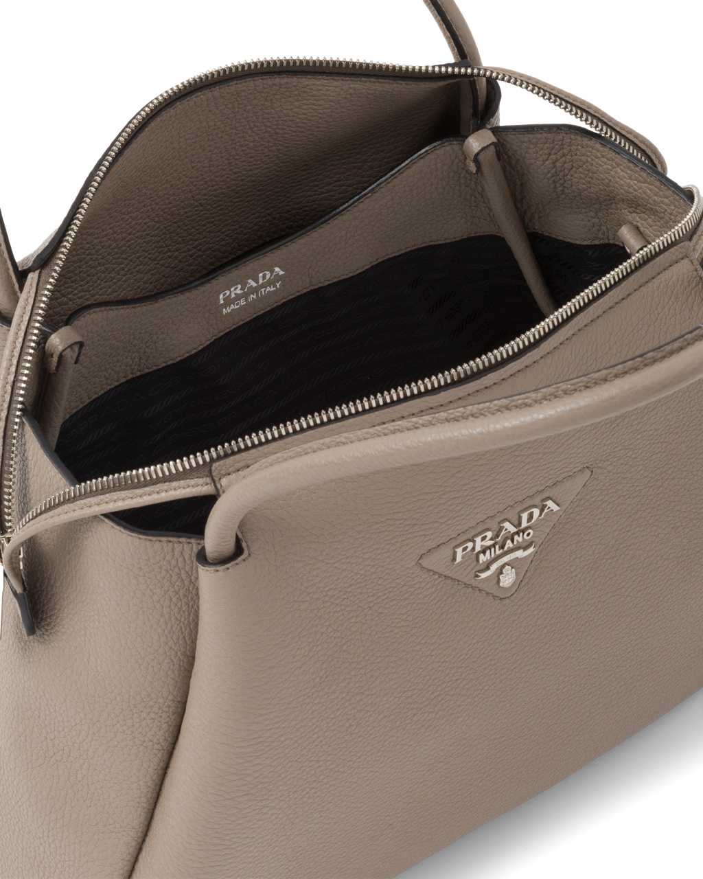 Prada Large Bőr Handbag Clay Gray | YOPFLM572