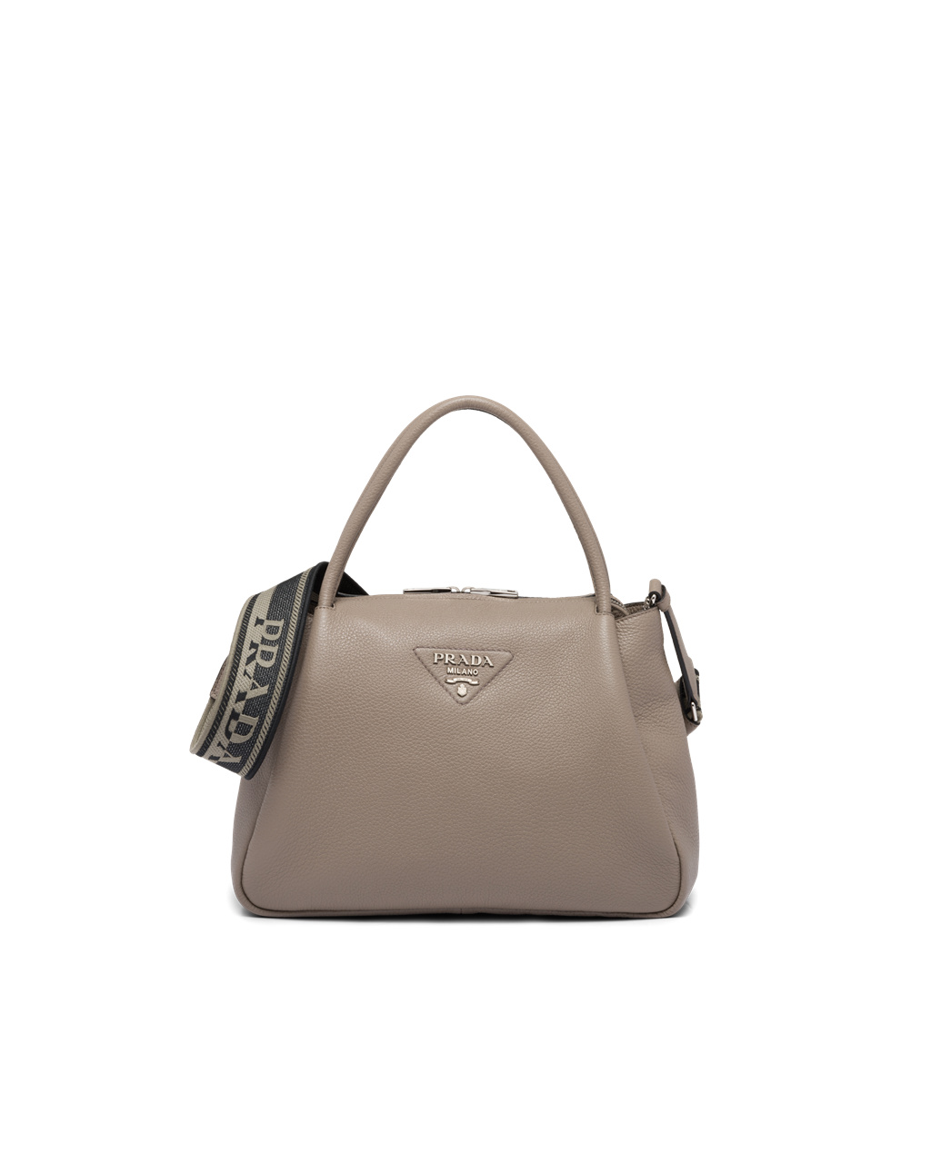 Prada Large Bőr Handbag Clay Gray | YOPFLM572