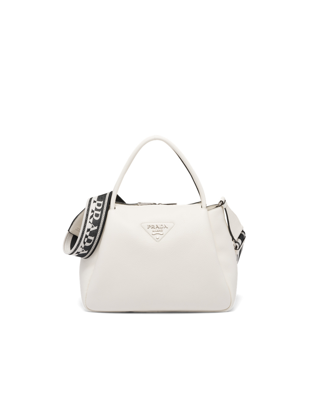 Prada Large Bőr Handbag Fehér | CUBKRS301