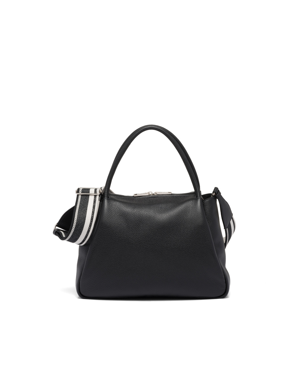 Prada Large Bőr Handbag Fekete | YHGFAR867