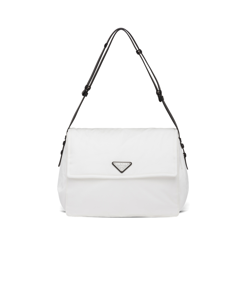 Prada Large Padded Re-nylon Shoulder Bag Fehér Fekete | CXTGAN517